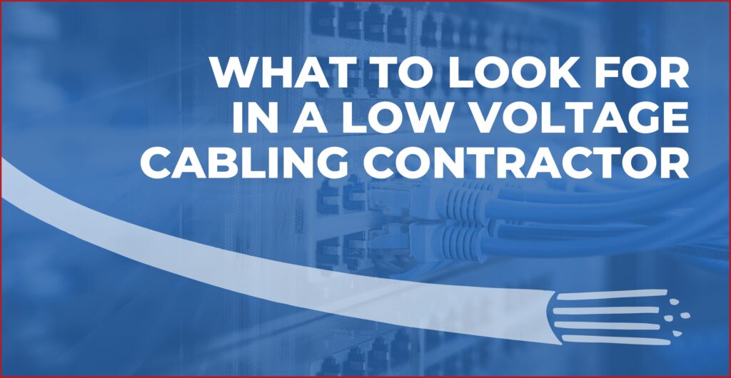 low voltage cabling contractor