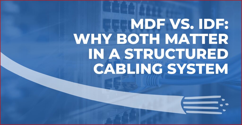 mdf and idf cabling